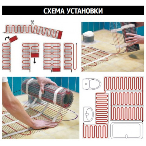Нагревательный мат для теплого пола "Теплолюкс" ProfiMat 180 Вт - 1,0 кв.м