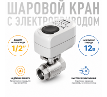 Кран с электроприводом Neptun Standard 12В 1/2