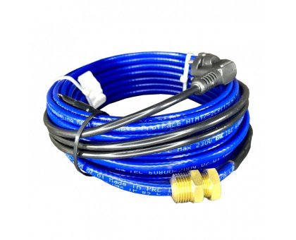 Греющий кабель для установки в трубу с сальниковым узлом - 7м